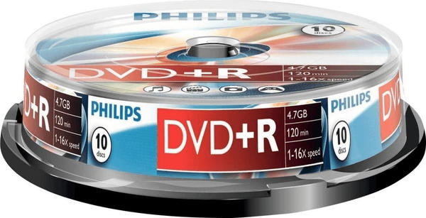 Philips DVD+R 4,7GB 120min 16x 10er Spindel
