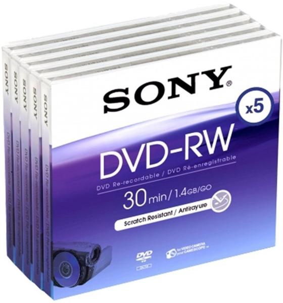 Sony DVD-RW Mini 1,4GB 30min 2x 5er Jewelcase