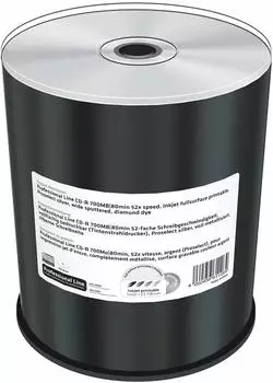 MediaRange CD-R 700MB, vollflächig bedruckbar, silber, 100er-Pack (MRPL515)