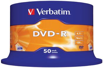 Verbatim DVD-R 4,7GB 16x Matt 50er Spindel