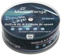 MediaRange DVD+R 8.5GB 25pcs Spindel Double Layer