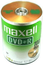 Maxell DVD+R 4,7GB 120min 16x 100er Bulk Spindel