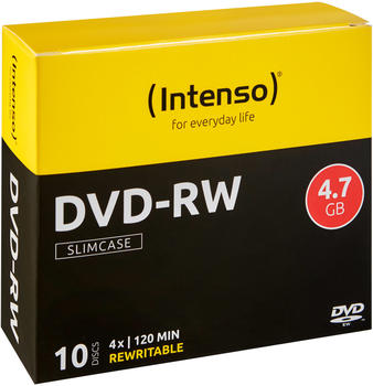 Intenso DVD-RW 4,7GB 120min 4x 10er Slimcase