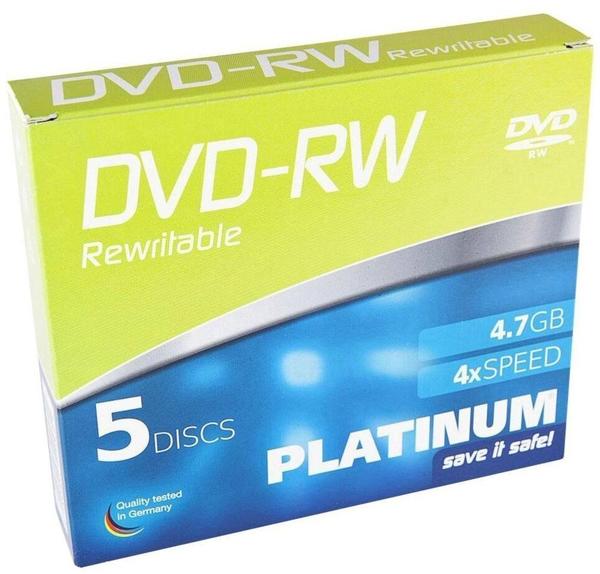 Platinum xlyne 102570 DVD-Rohling 4,7 GB DVD-RW 5 Stück(e)