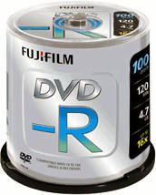 Fuji Magnetics DVD-R 4,7GB 120min 16x 100er Spindel