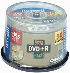 Maxell DVD-R 4,7GB 120min 16x bedruckbar 50er Spindel