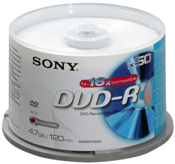 Sony DVD-R 4,7GB 120min 16x bedruckbar 50er Spindel