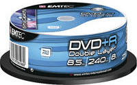 Emtec DVD+R 8.5Gb DL 240min 8x 10er Cakebox