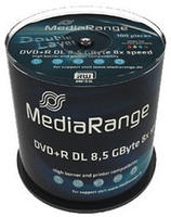 MediaRange - 100 x DVD+R DL - 8.5 GB 8x - mit Tintenstrahldrucker bedruckbare