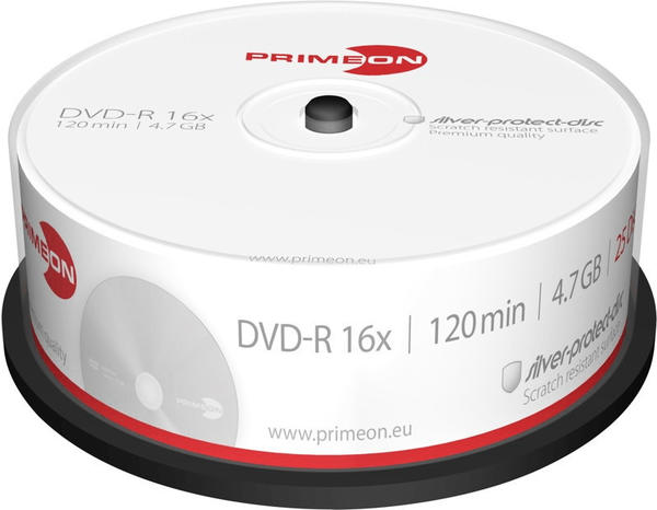 Primeon DVD+R 4,7 GB Photo-On-Disc Ultragloss bedruckbar 25er Spindel