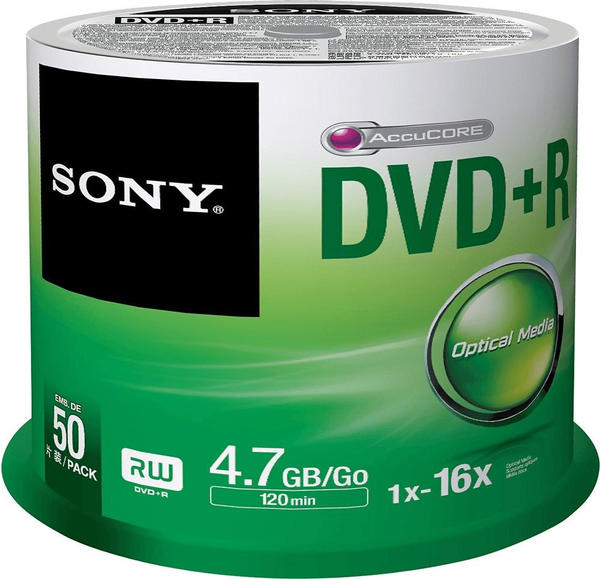 Sony DVD+R 4,7GB 120min 16x 50er Spindel