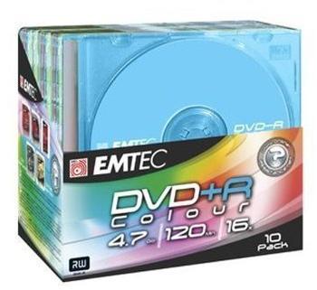Emtec DVD-R 4,7GB 120min 16x Color 10er Slimcase