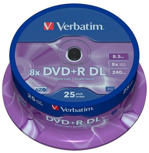 Verbatim DVD+R DL 8,5GB 8x 25er Spindel