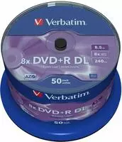 Verbatim 50 x DVD+R DL - 8.5 GB (240 Min.) 8x