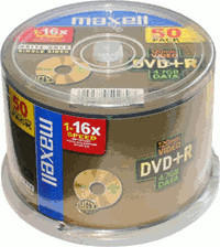 Maxell DVD+R 4,7GB 16x 50er Shrink