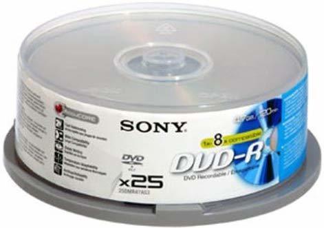 Sony DVD-R 4,7GB 120min 16x 25er Spindel
