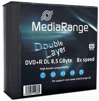 MediaRange DVD+R 8.5GB 5pcs Pack Double Layer 8x Slim