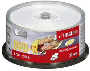 Imation DVD-R 4,7GB 120min 16x bedruckbar 30er Spindel