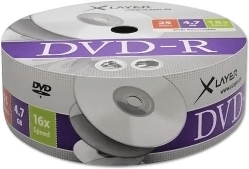 Xlayer DVD-R 4,7GB 120min 16x bedruckbar 25er Spindel