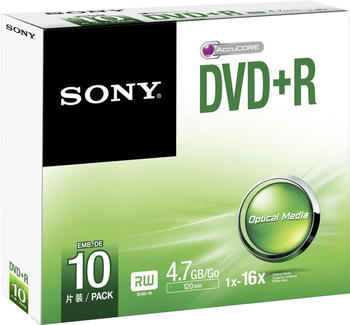 Sony DPR47SS DVD+R - 4.7GB16er Spindel