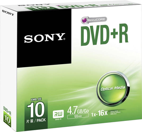 Sony DPR47SS DVD+R - 4.7GB16er Spindel