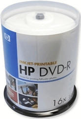 HP DVD-R 4,7GB 120min 16x bedruckbar 100er Spindel