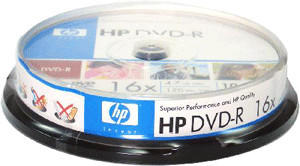 HP DVD-R 4,7GB 120min 16x 10er Spindel