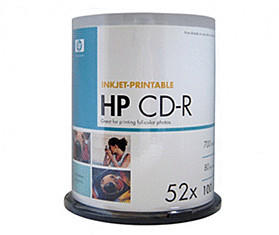 HP CD-R 700MB 80min 52x bedruckbar 100er Spindel