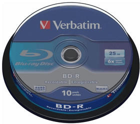 Verbatim BD-R 25GB 135min 6x 10er Spindel