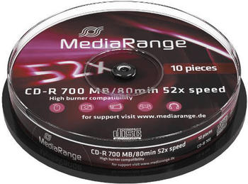 MediaRange Cd-R 700MB 80min 52x MR214 10er Cakebox