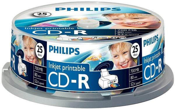 Philips CD-R bedruckbar 700MB 80min 25er Spindel