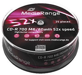 MediaRange CD-R 700MB 80min 52x 25er Spindel