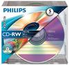 Philips 5 x CD-RW - 700 MB (80 Min) 4x - 12x - Slim Jewel Case