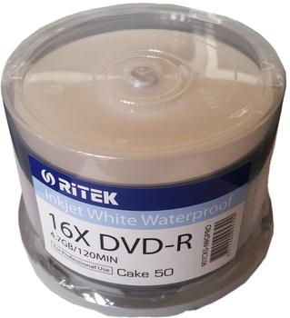 Traxdata DVD-R 4.7 GB 16 x White Waterproof Glossy Ink/Thermal Print Cake * 50