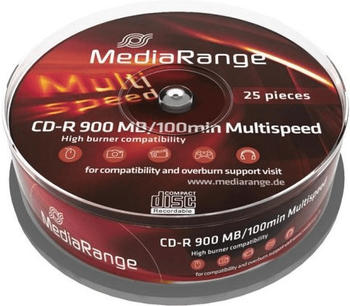 MediaRange CD-R 900MB 100min Multispeed 25er Spindel