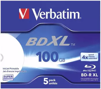 Verbatim BD-R XL 100GB 4x 5er Jewelcase