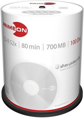 Primeon CD-R Silver-Protect-Disc 700MB 52x 100er Spindel