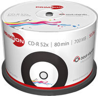 PRIMEON CD-Rohlinge 2761107 Vinyl, bedruckbar, CD-R, 700 MB, 80 Minuten, bis zu