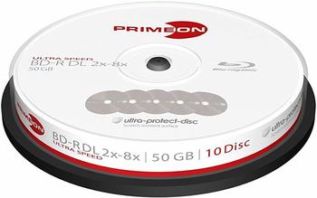 Primeon BD-R Ultra-Protect-Disc 50GB 8x 10er Cakebox