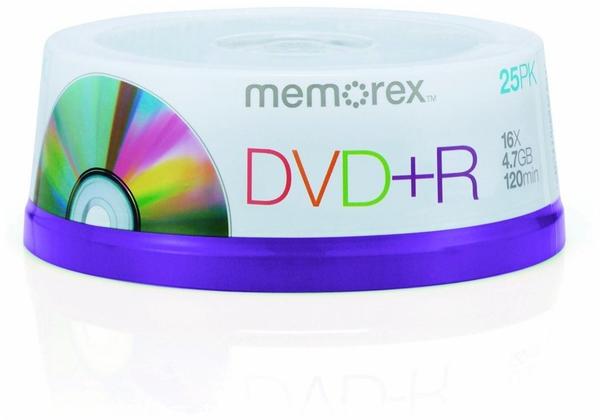 Memorex DVD+R 4,7GB 120min 16x 25er Spindel