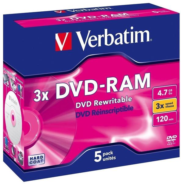 Verbatim DVD-RAM 4,7GB 120min 3x 5er Jewelcase Test | ☀️ Angebote ab 5,43 €