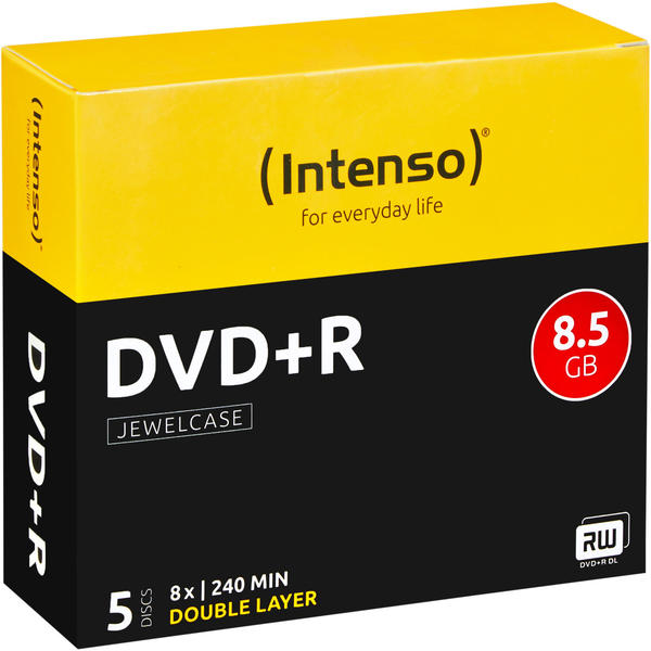 Intenso DVD+R DL 8,5GB 240min 8x 5er Jewelcase