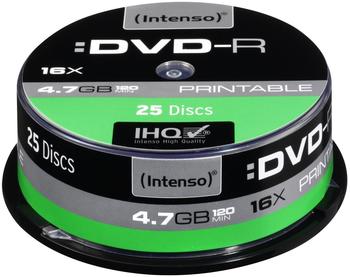 Intenso DVD-R 4,7GB 120min 16x ScratchProof bedruckbar 25er Spindel