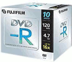 Fuji Magnetics DVD-R 4,7GB 120min 16x 10er Jewelcase