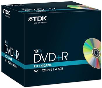 TDK DVD+R 4,7GB 120min 16x 10er Jewelcase