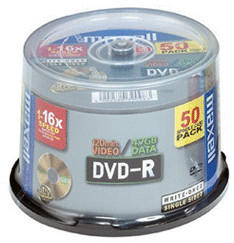 Maxell DVD-R 4,7GB 120min 16x 50er Spindel