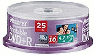 Memorex Dvd+r 4.7GB Printable