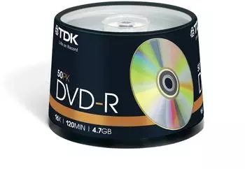 TDK DVD-R 4,7GB 120min 16x 50er Spindel