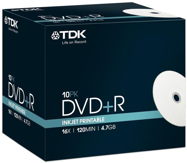 TDK DVD+R 4,7GB 120min 16x bedruckbar 10er Jewelcase