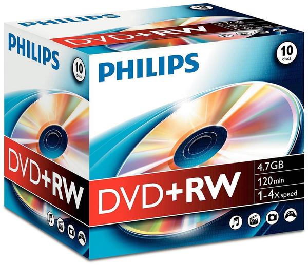 Philips DVD+RW 4,7GB 120min 4x 10er Jewelcase